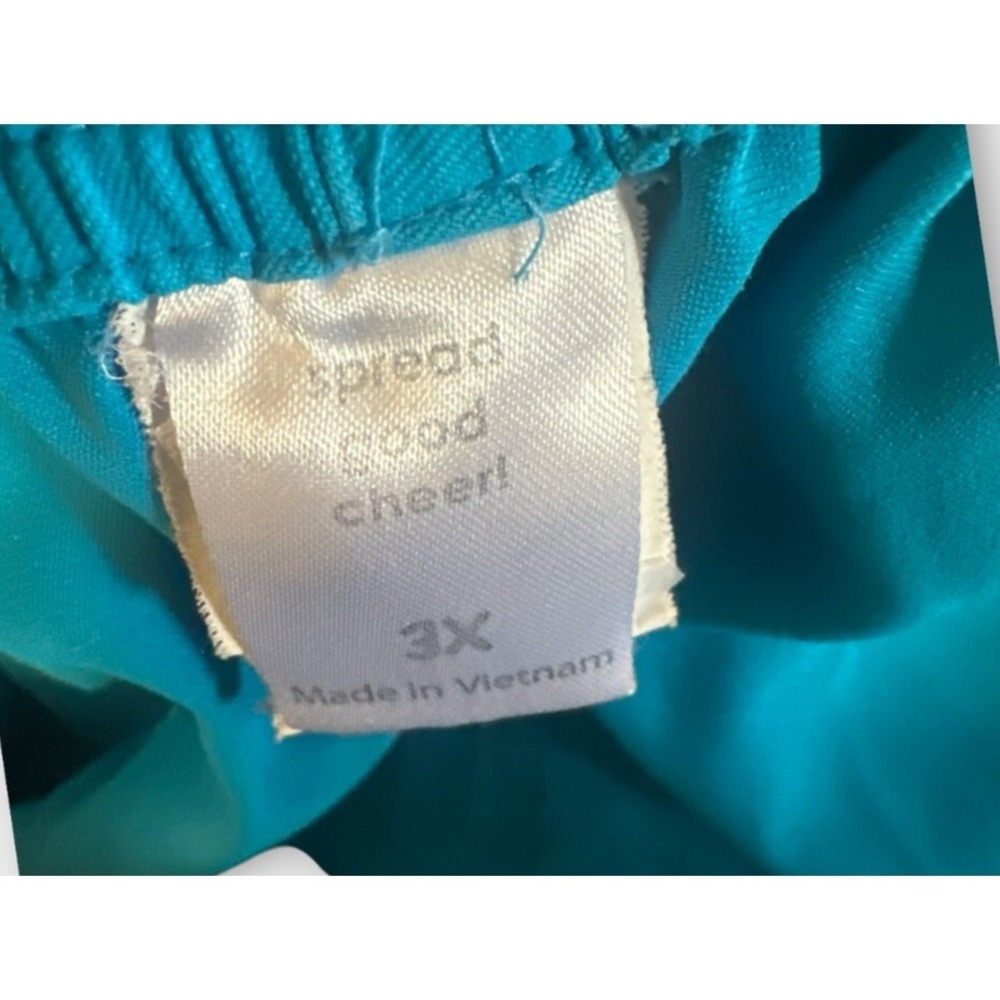 Wonder Wink Spread Good Cheer‎ Womens 3X Blue Scrub Pants Drawstring Style #5025 - Picture 7 of 8